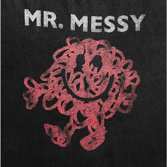 Large Y2K 2007 Little Miss “Mr Messy” Black Tee - Picture 2 of 4